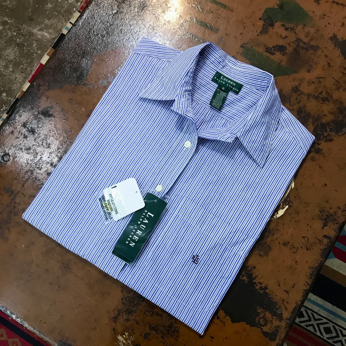 랄프로렌 원포켓 블루 멀티 스트라이프 셔츠 남성 105 사이즈 상품이미지1