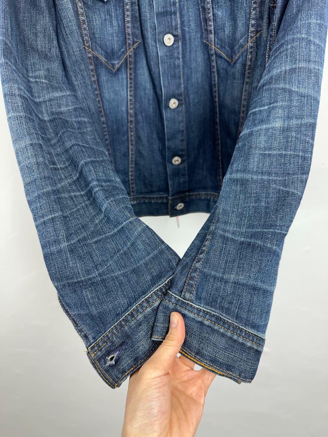 Theory Cropped Denim Jacket with Extende 상품이미지3