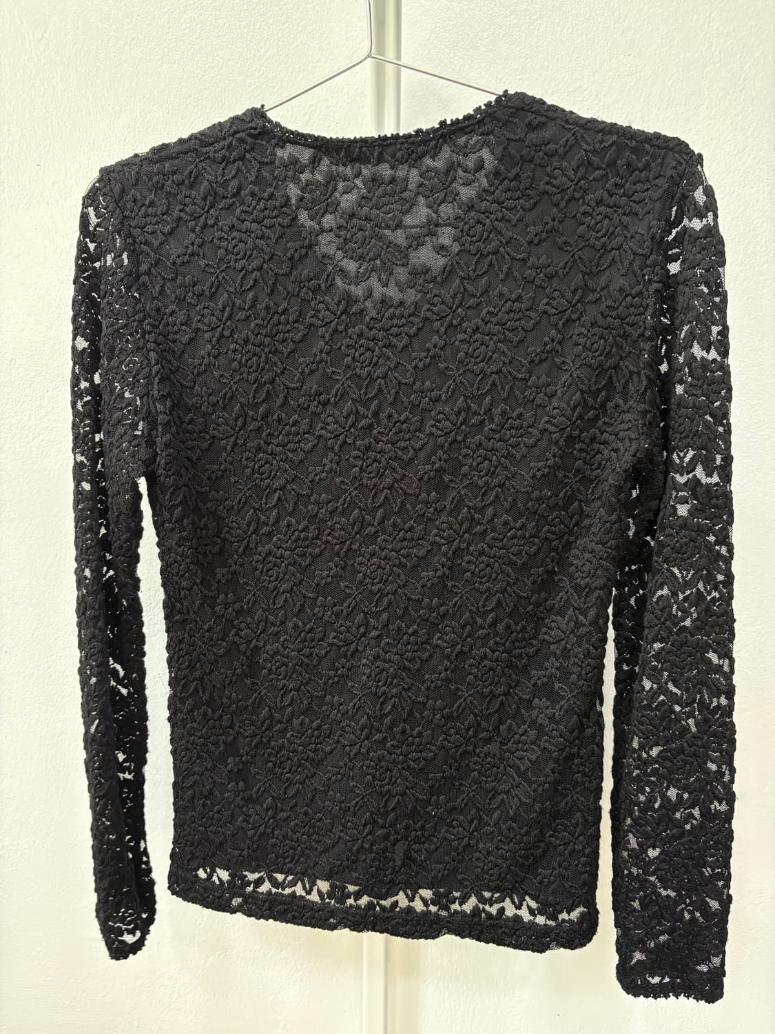 시스루 플라워 자수 긴팔티 상품이미지5