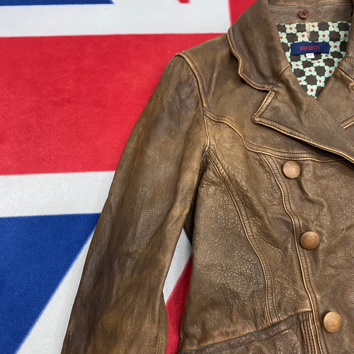 겐조 가죽자켓 38 실측 44-55  상품이미지5