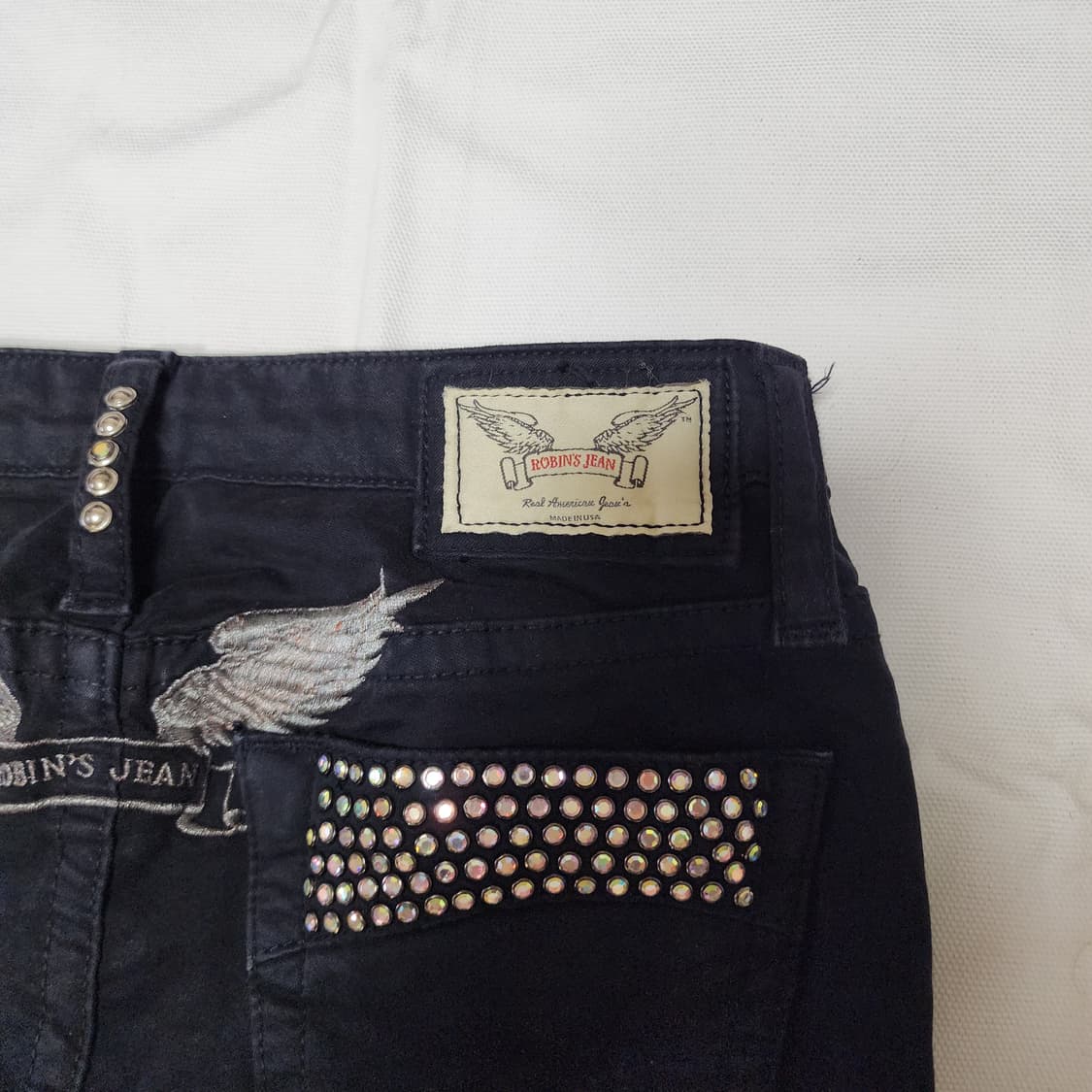 Robin's Jean Y2k 보헤미안 갸루 블랙 팬츠 상품이미지8