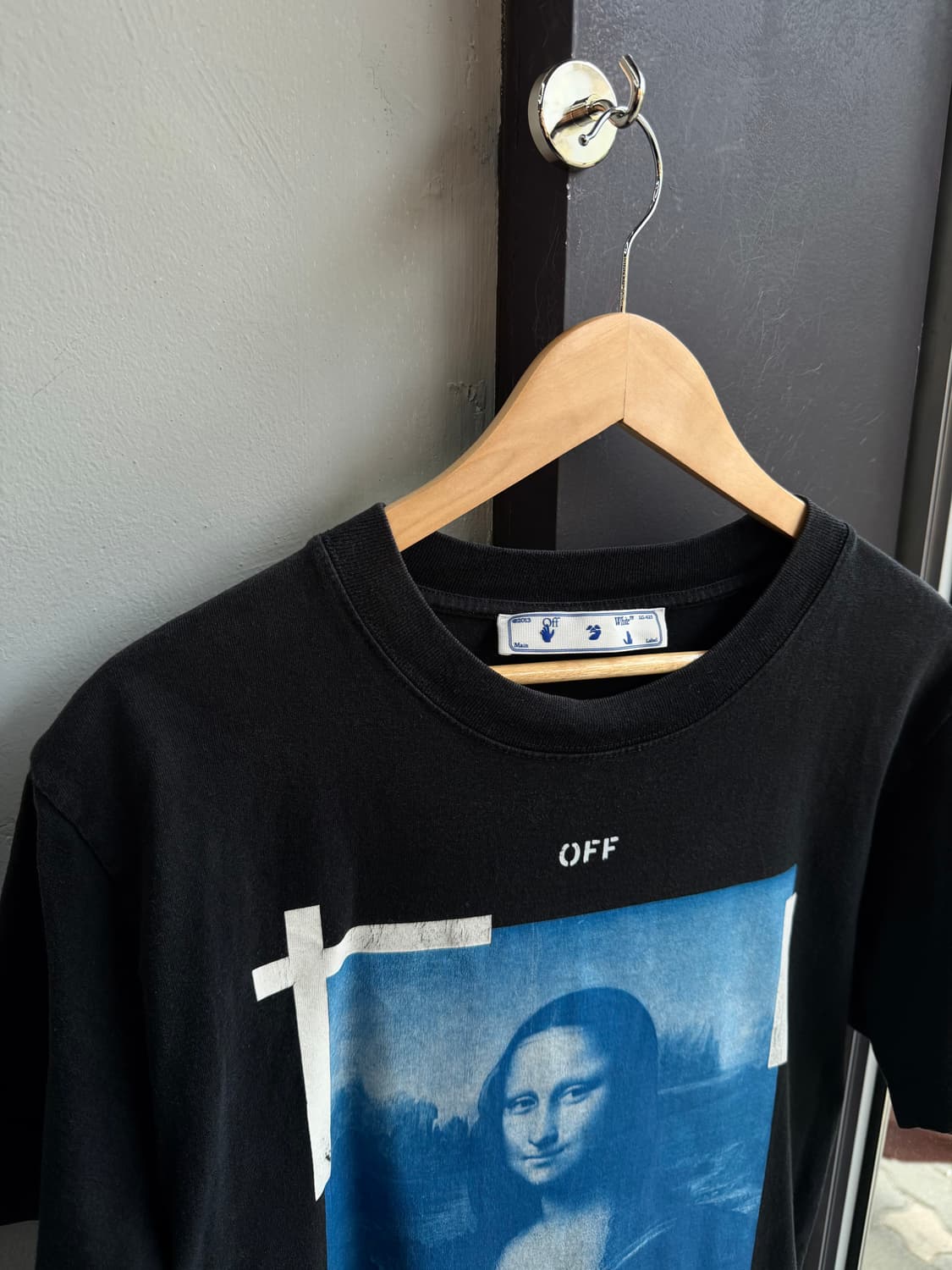 L/ 오프화이트 빈티지 모나리자 라운드 반팔 상품이미지3