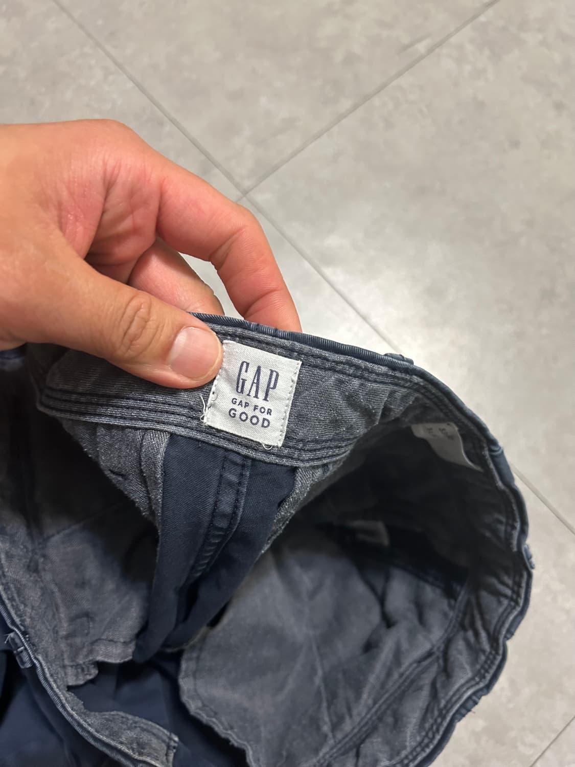 00s  GAP [갭] 빈티지 네이비 치노 코튼  팬츠  32인치    상품이미지3