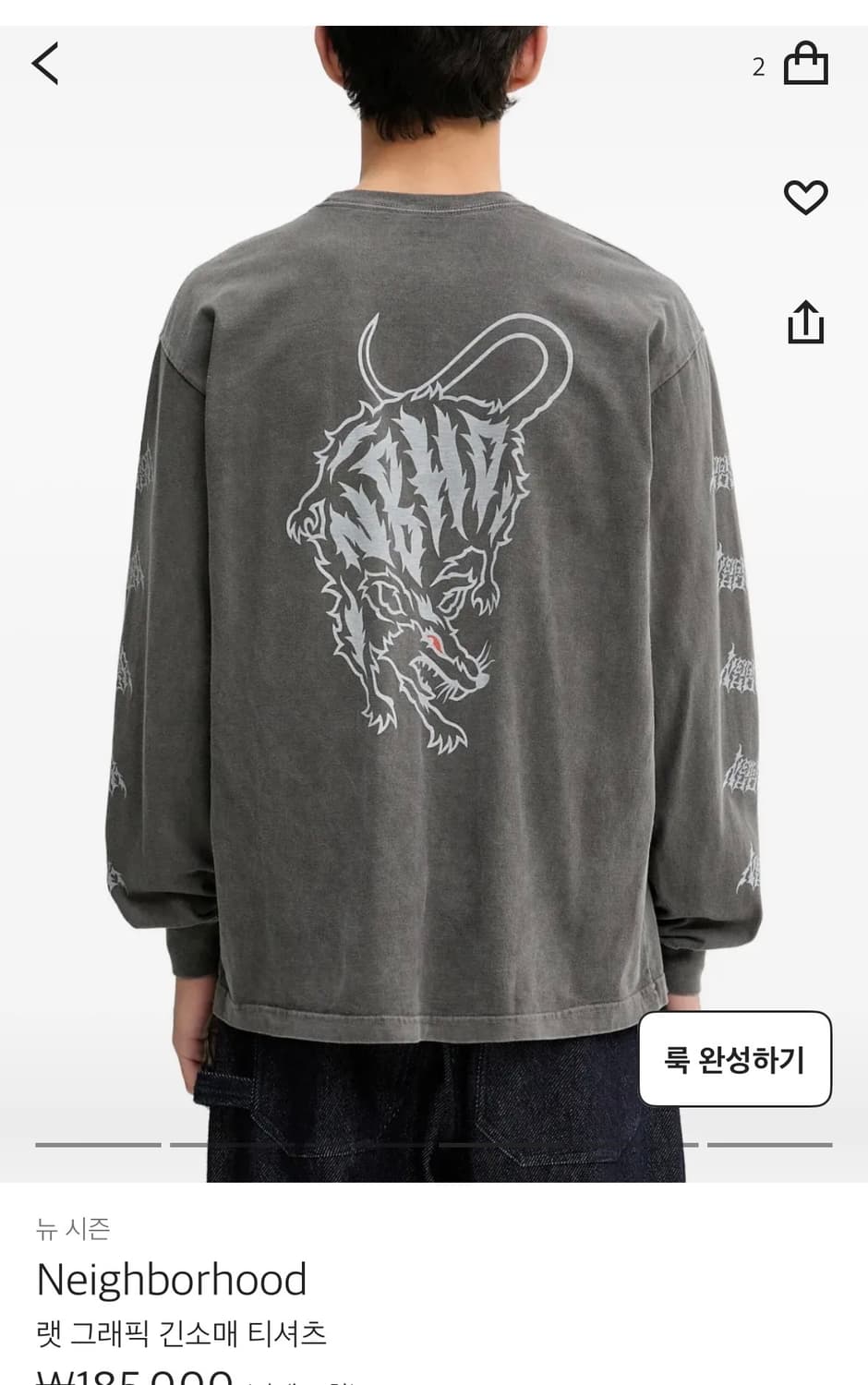 NEIGHBORHOOD 랫 그래픽 롱슬리브 상품이미지3