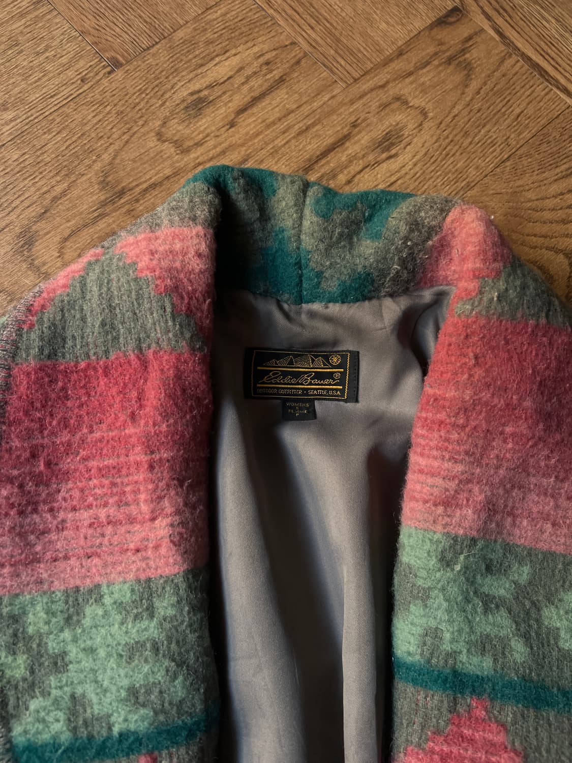 [S]90's 에디바우어 아즈텍 울 코트 상품이미지2