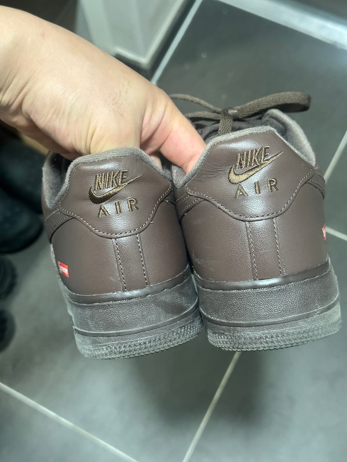 나이키 슈프림 콜라보 에어포스1 로우 바로크 브라운 상품이미지5