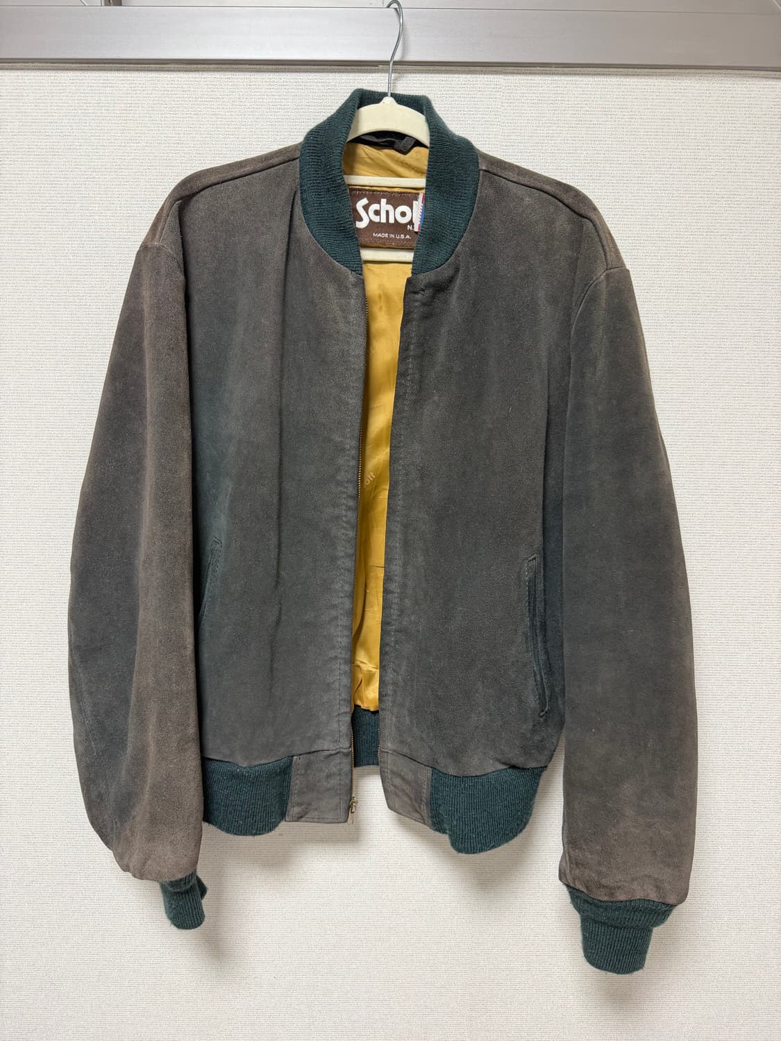 쇼트 90s 스웨이드 봄버 자켓 상품이미지1