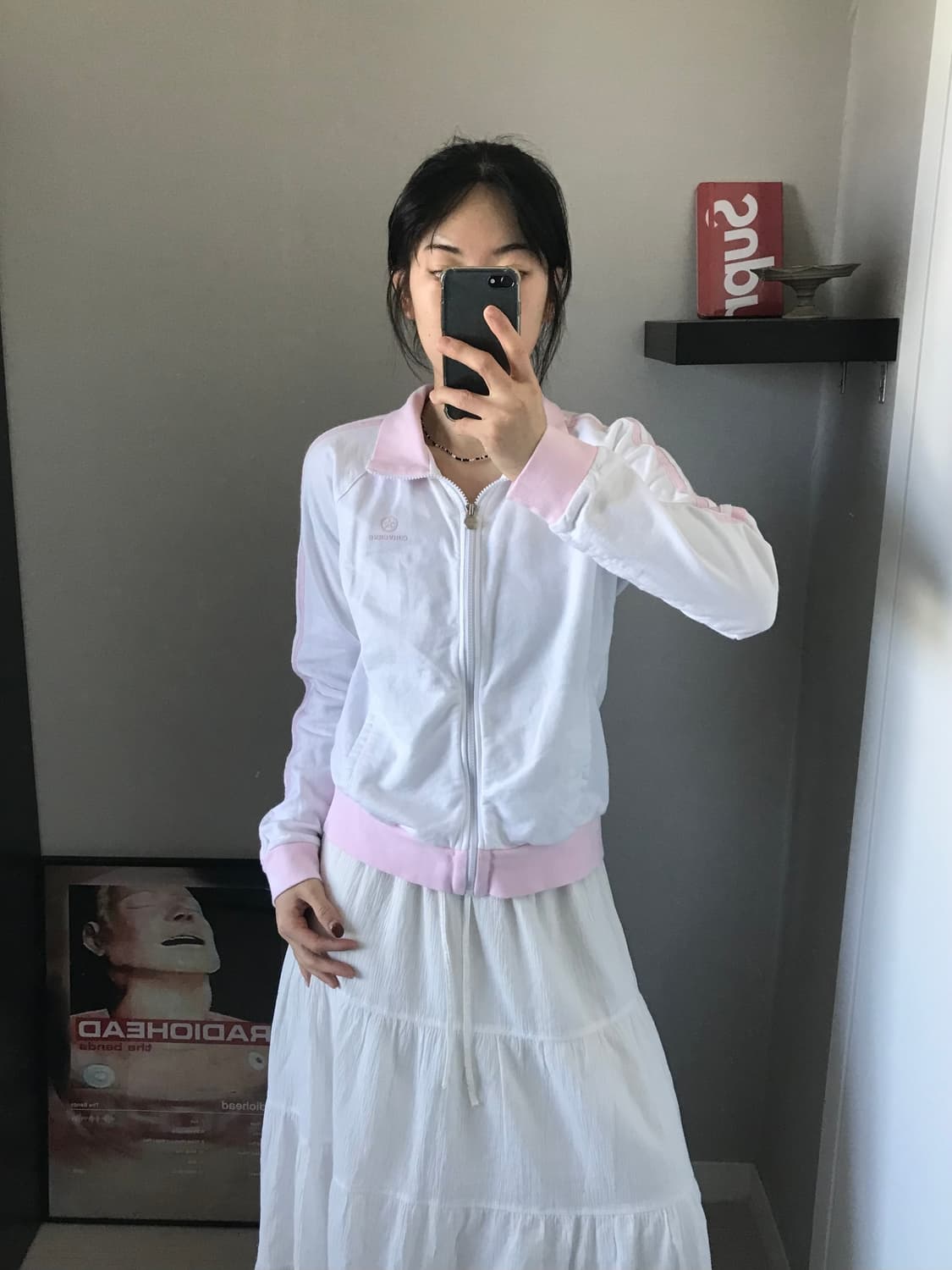 컨버스 올드스쿨 화이트 코튼 트랙탑 집업 상품이미지4