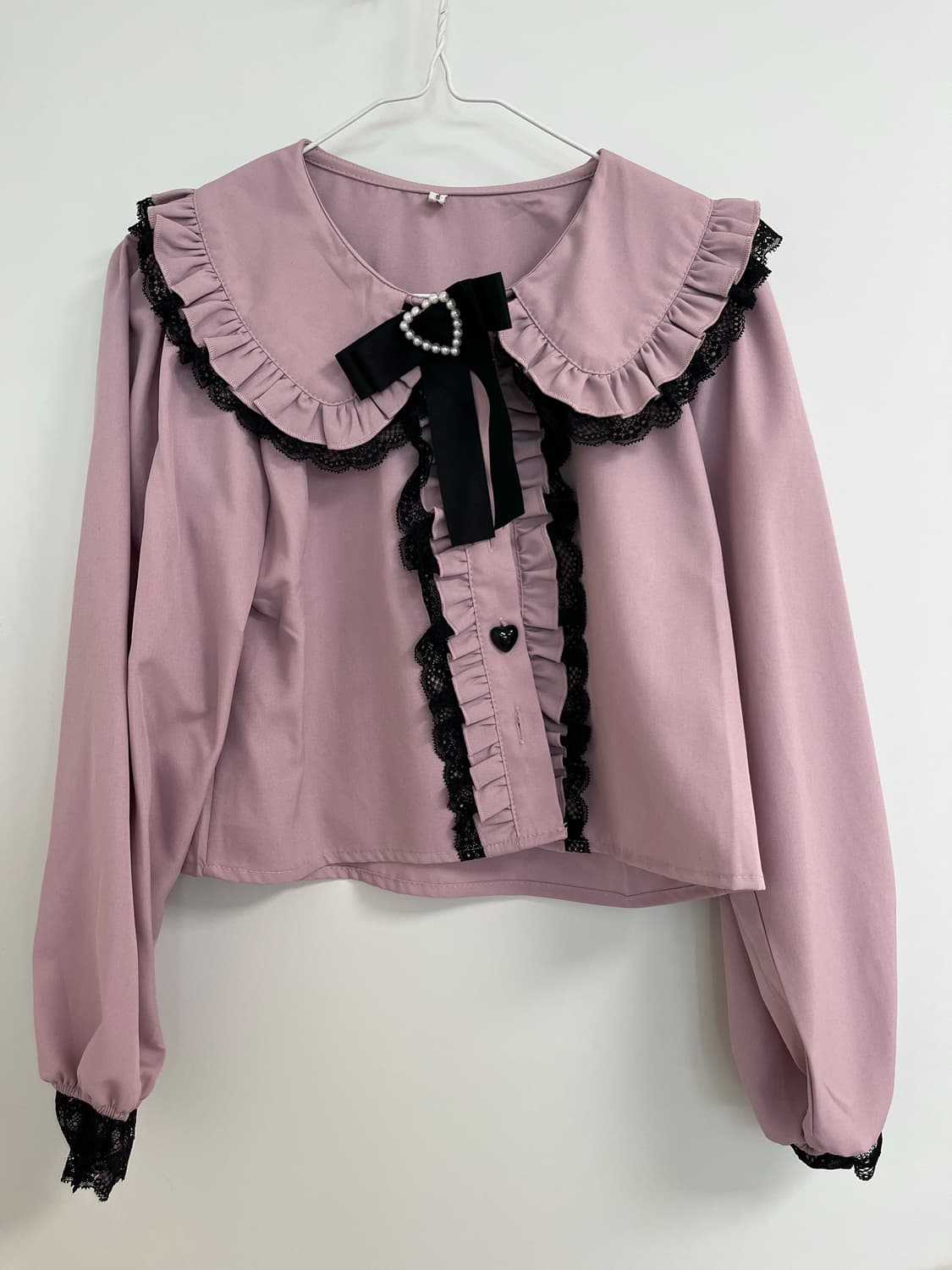 핑크 프릴 블라우스 상품이미지1