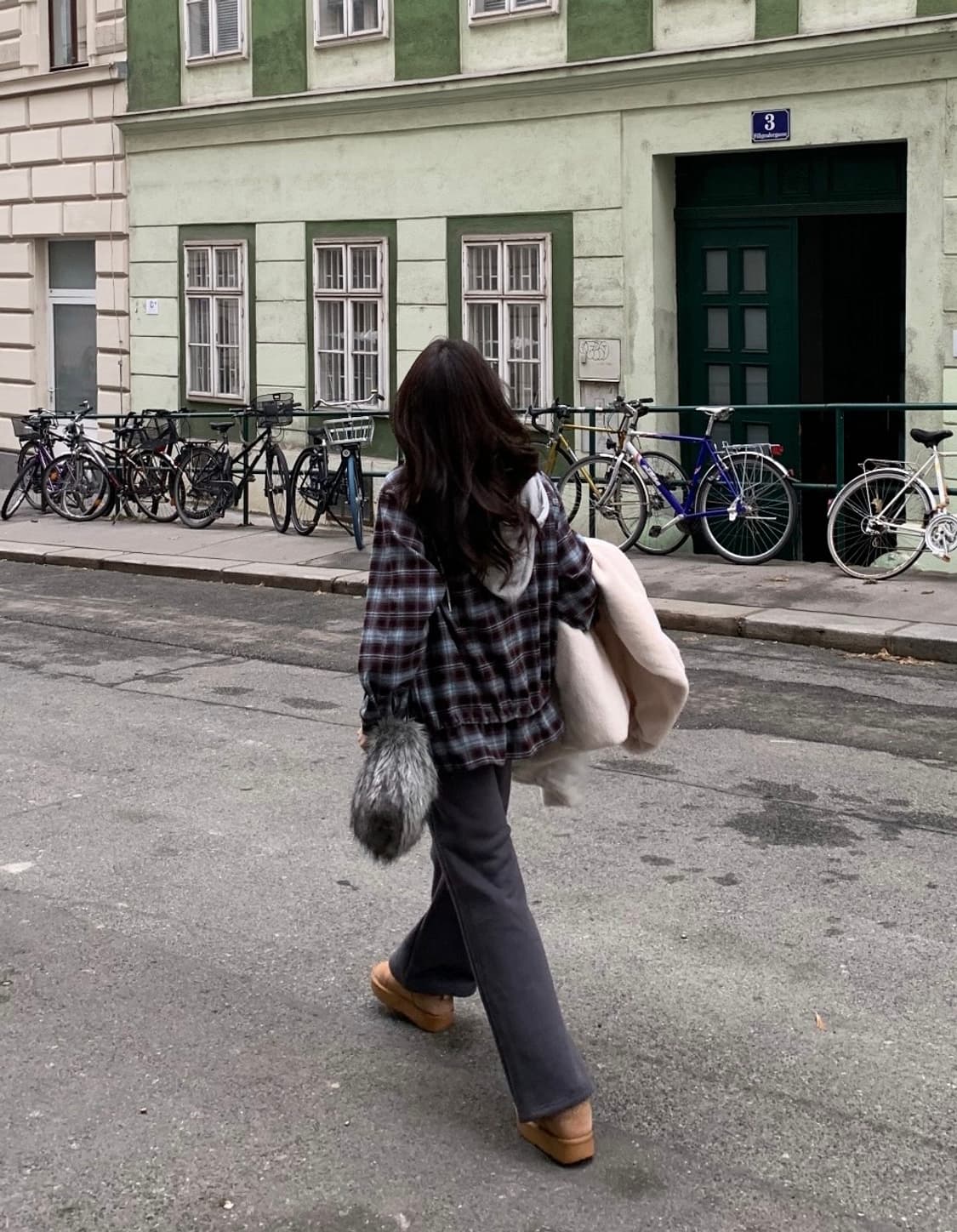 비비보우 프릴 체크후드 상품이미지4