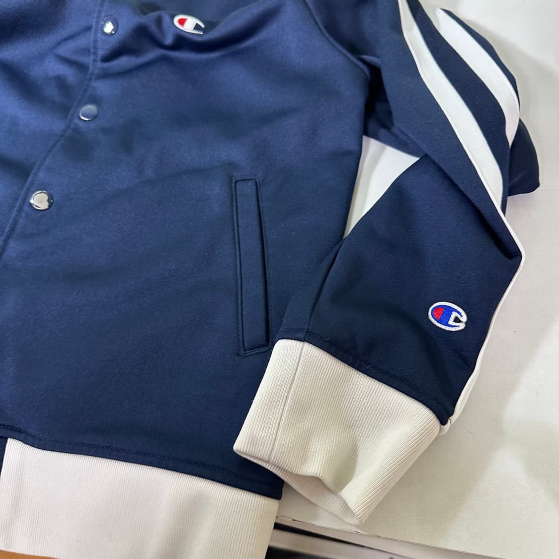 우먼S-M 챔피온 우먼 네이비 사이드라인 트랙탑 집업져지 상품이미지3