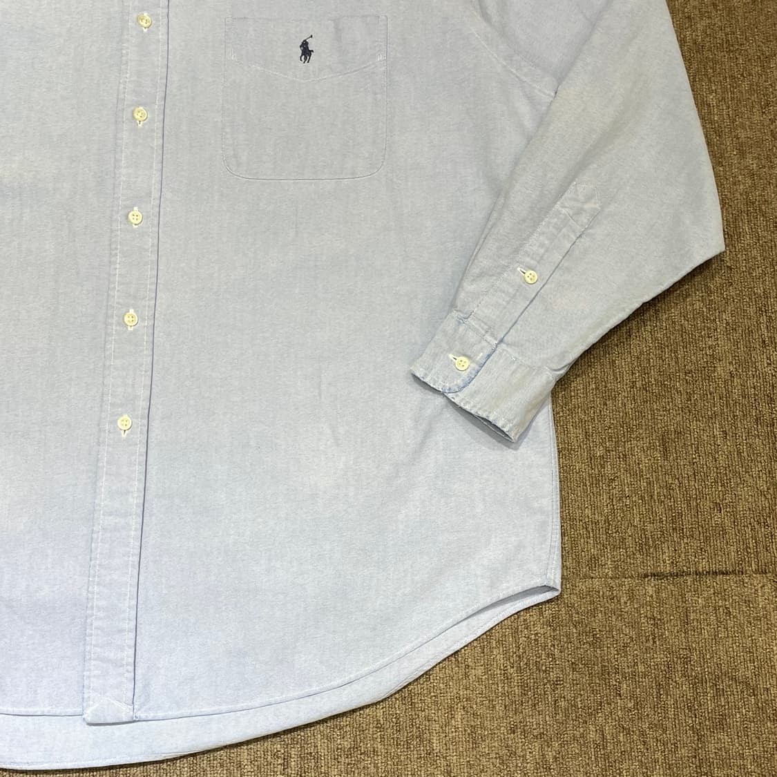 (L) 90s POLO 폴로 랄프로렌 솔리드 셔츠 빅셔츠 상품이미지6