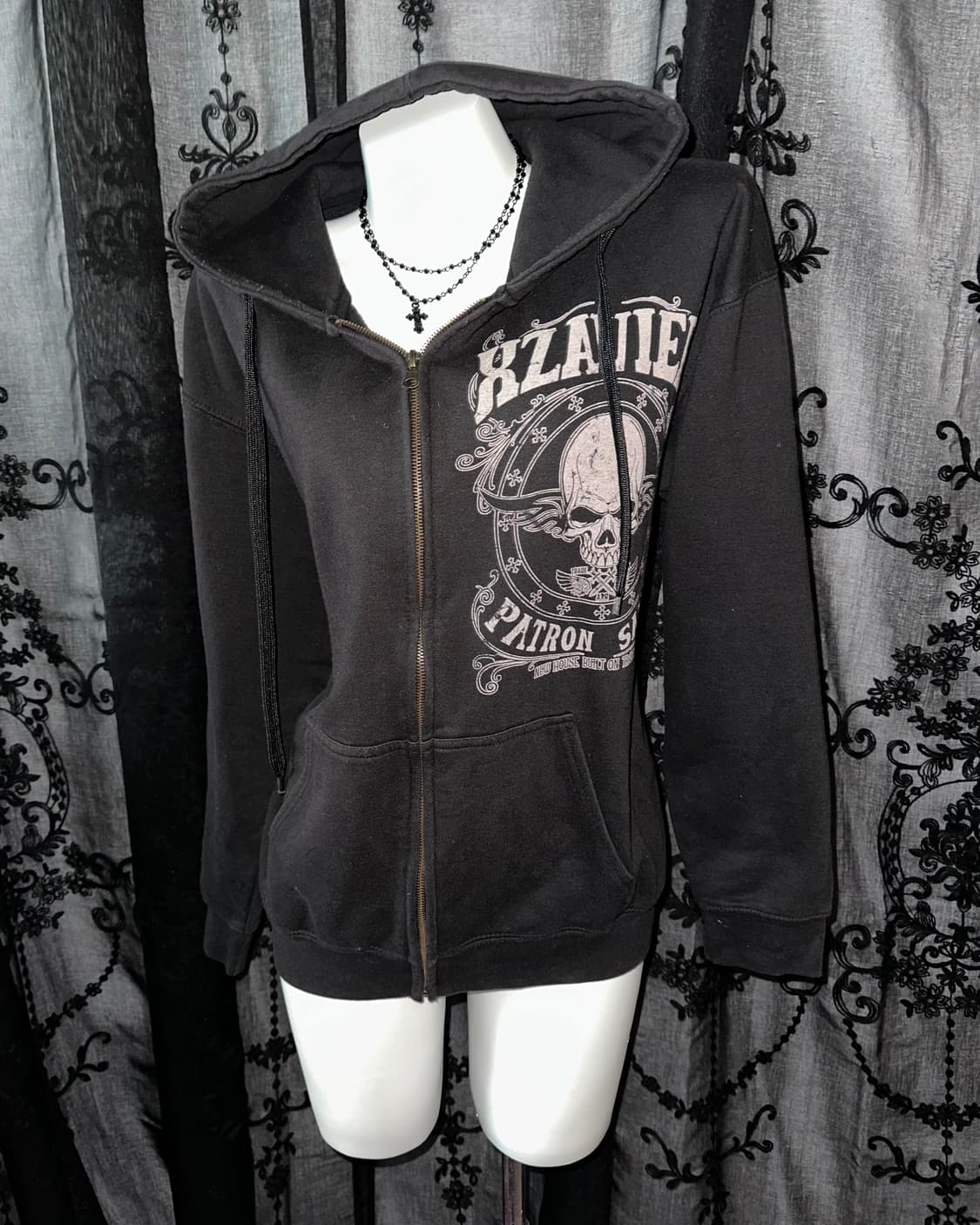 Punk napping oversized-fit hooded zip-up 상품이미지3
