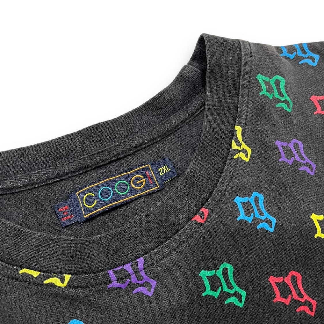쿠지 올드스쿨 힙합 자메이카 무지개 로고 다크 반팔 티셔츠 상품이미지4