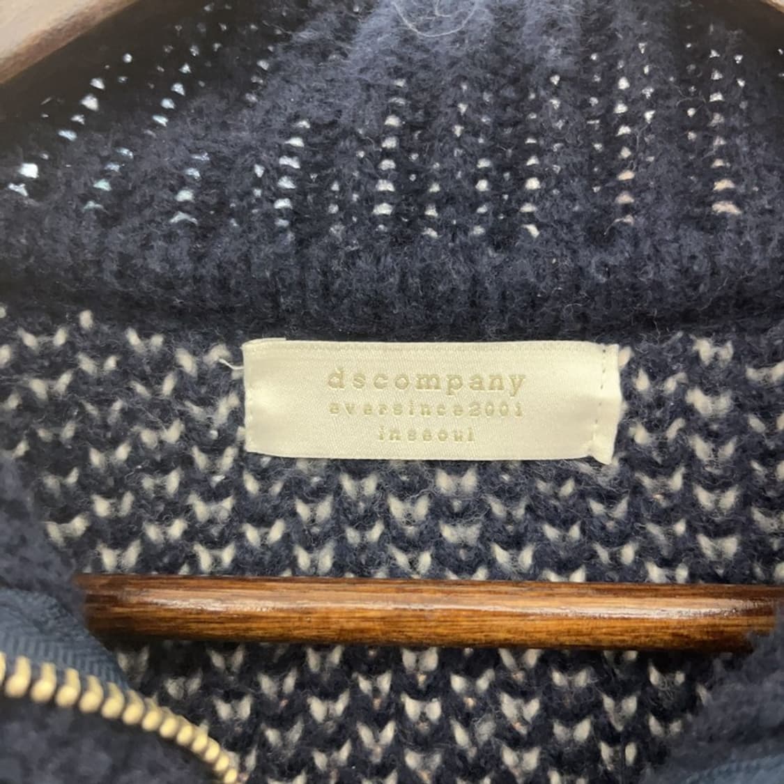 빈티지 노르딕 코위찬 눈꽃 뜨개 니트 집업 가디건 XL C08798 상품이미지5