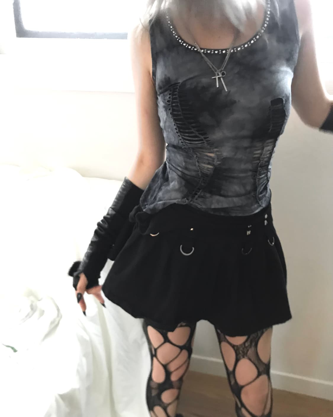 Tie-dye punk top+skirt set 🎸 상품이미지6