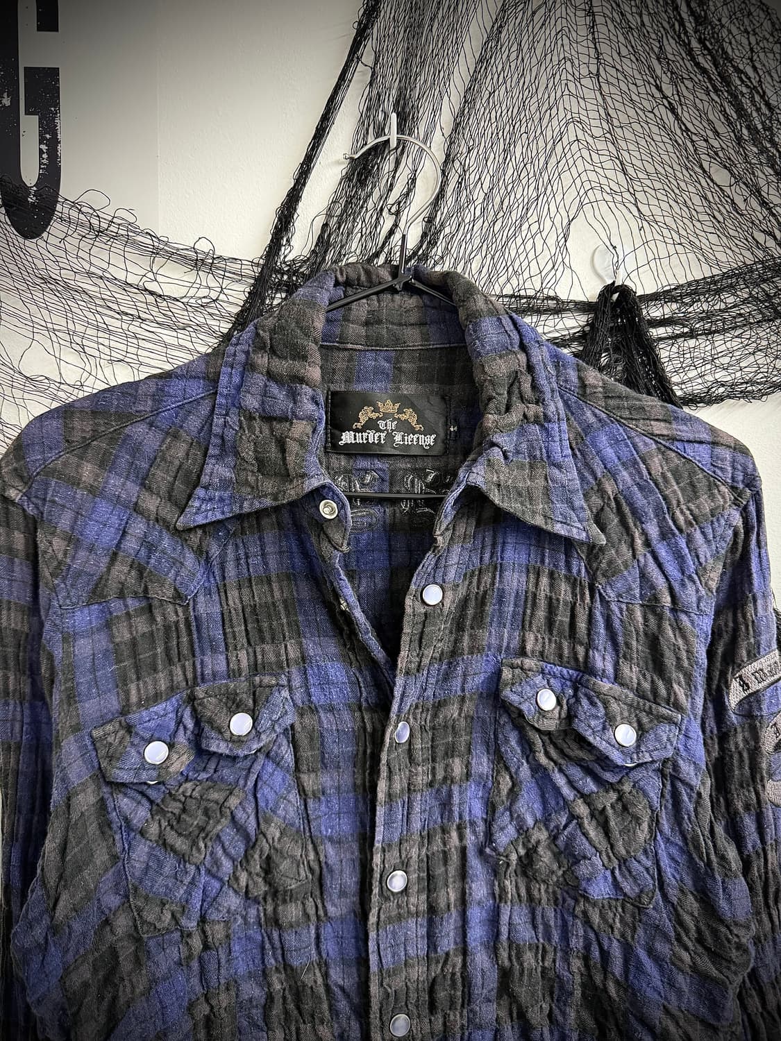 00s punk skull embriodery shirts 상품이미지8