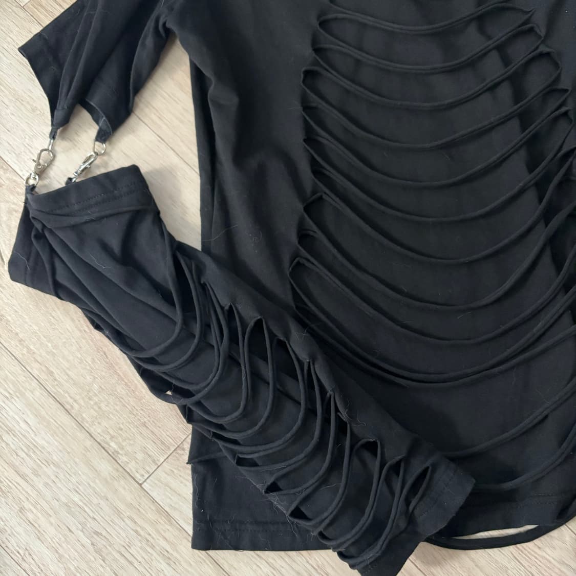 Acdc rag 고스 펑크 컷아웃 디테일 티셔츠 빈티지 상품이미지4