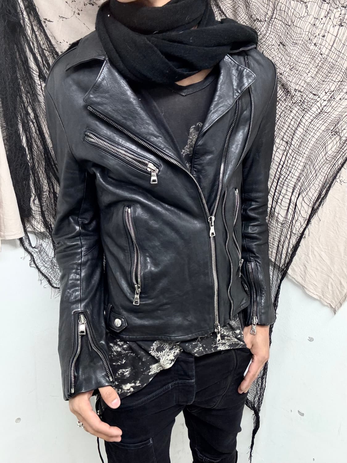 [DUDE LINE]LambSkin 2Zipper 2-Way Leathe 상품이미지8
