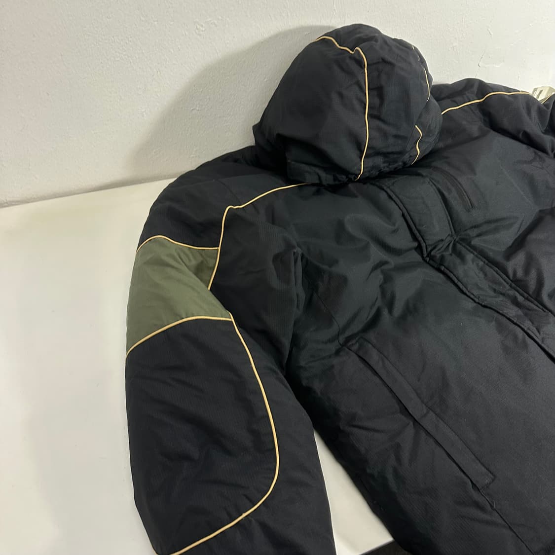 XL 나이키 블랙 덕다운 립스탑 패딩점퍼 상품이미지3