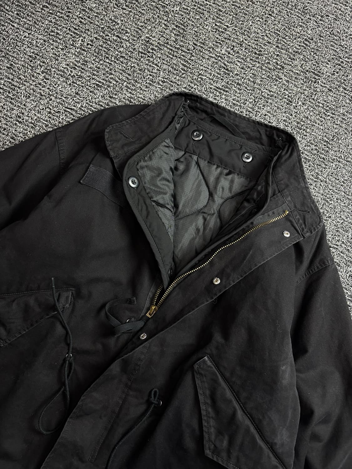 라퍼지스토어 m-65 밀리터리 블랙 피쉬테일 야상 자켓 1582 상품이미지3