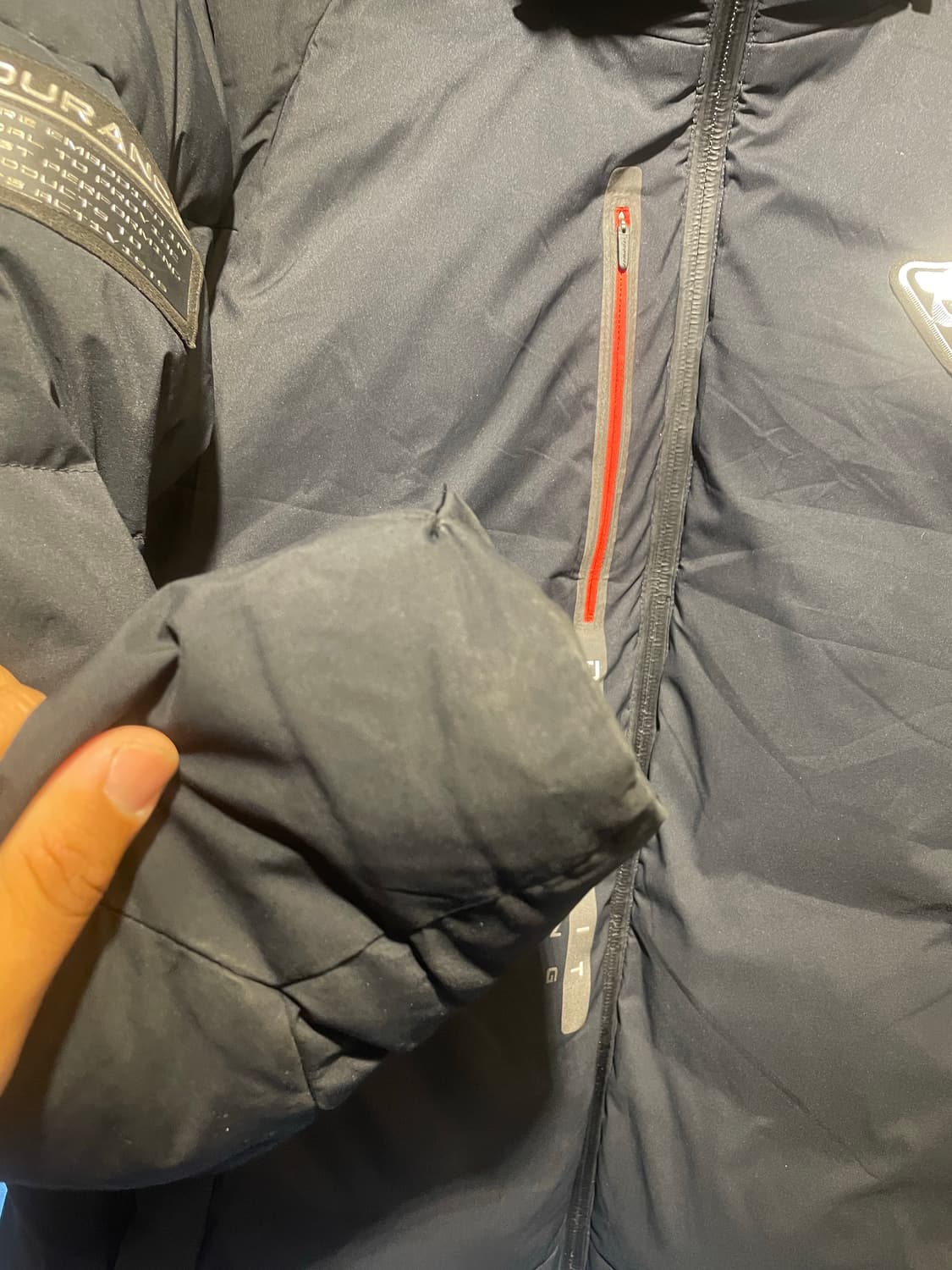 다이나핏 트레이닝 패딩 블랙 100 상품이미지3