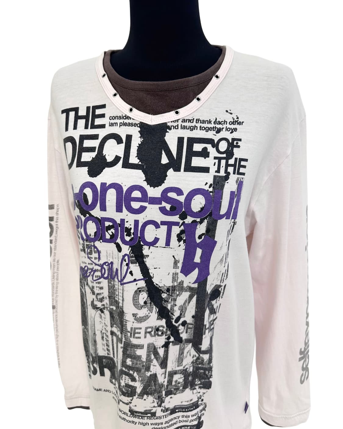 printing layered pink t-shirt 상품이미지3