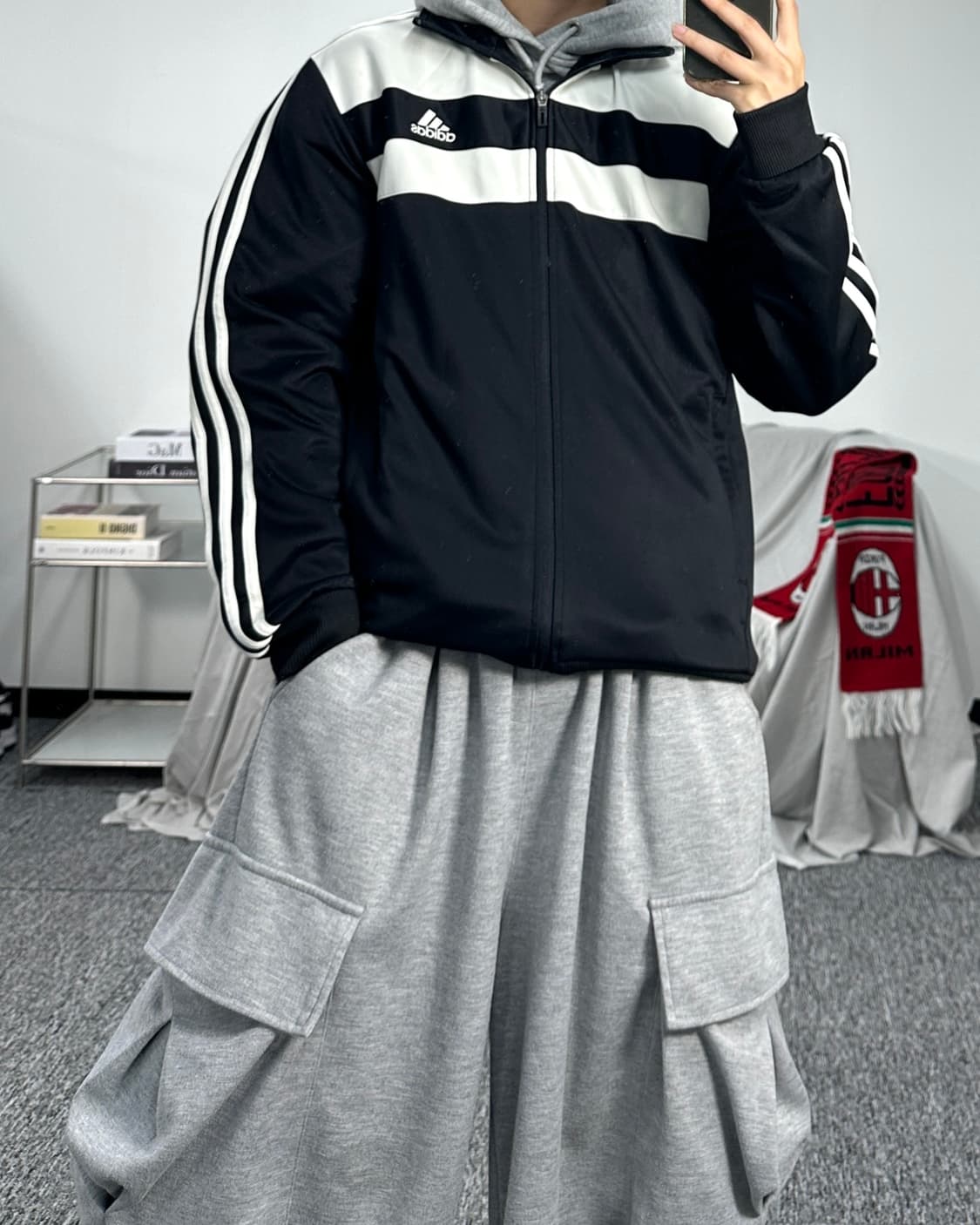 아디다스 블랙 화이트 범고래 트랙탑 져지 105 상품이미지3