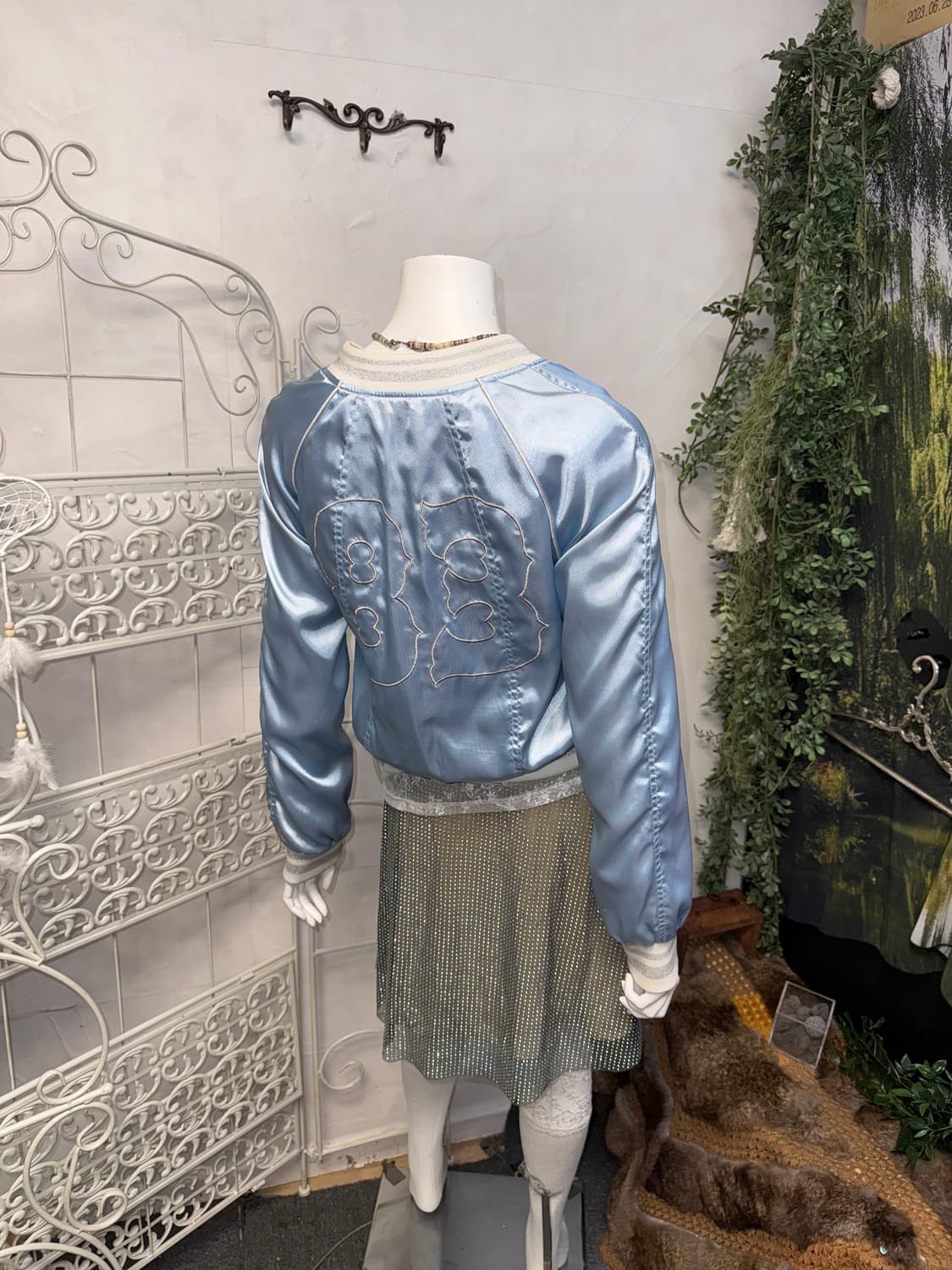 MLB glossy cotton candy sky blue blouson 상품이미지7