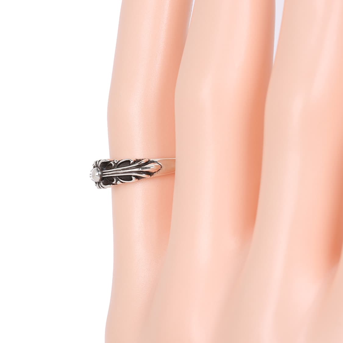 크롬하츠 베이비 플로랄 링 커프링 실버반지 보증서 19호 상품이미지7