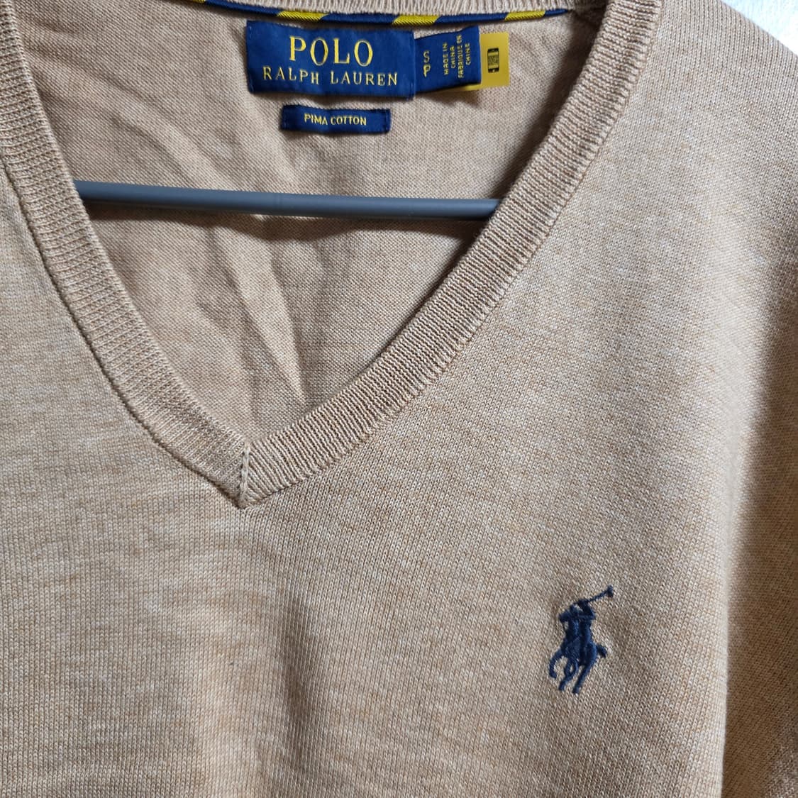 새상품) 폴로랄프로렌 피마코튼니트 베이지 S 상품이미지5