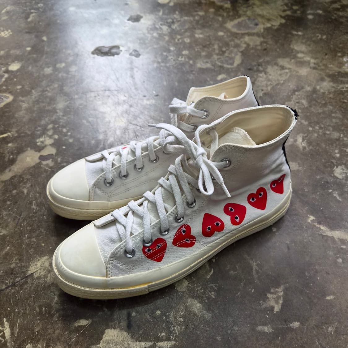 285) 꼼데가르송 X 컨버스 척체일러 스니커즈 운동화 신발 상품이미지3