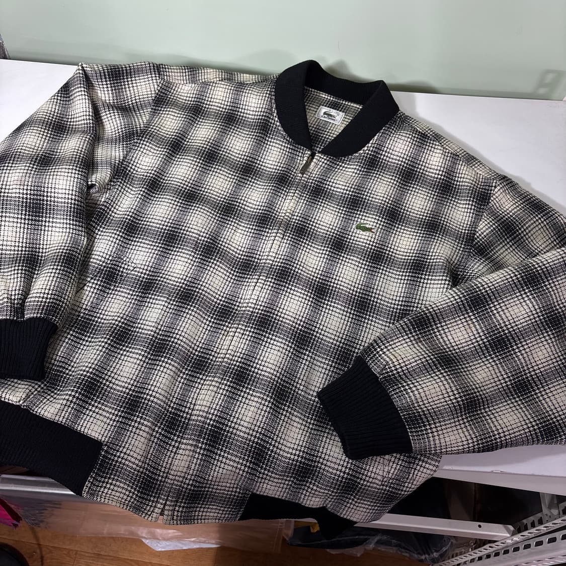 105 라코스테 옴브레 체크 봄버 블루종 상품이미지1