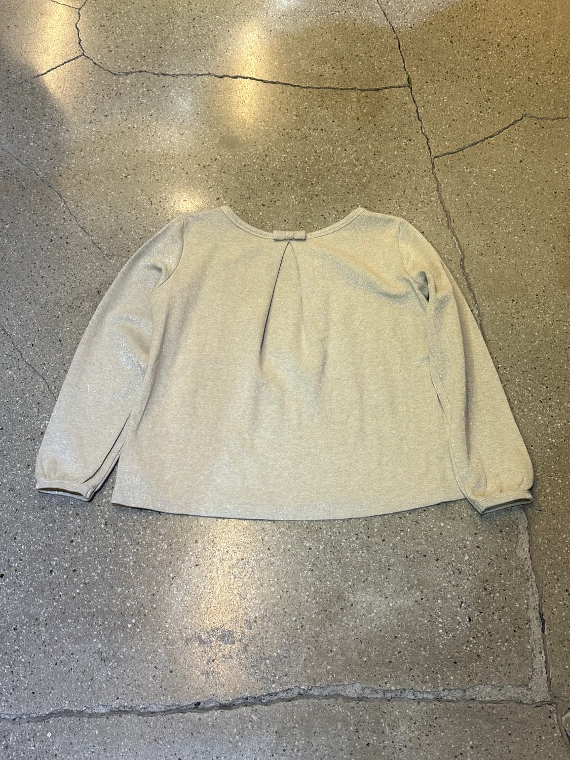 BURBERRY 버버리 오트밀 은색 글리터 롱슬리브 상품이미지5