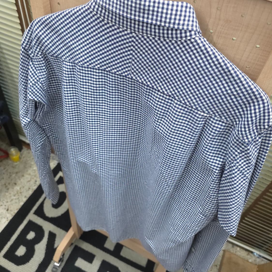 버거스 플러스 블루 깅엄 체크 셔츠(L) 상품이미지5