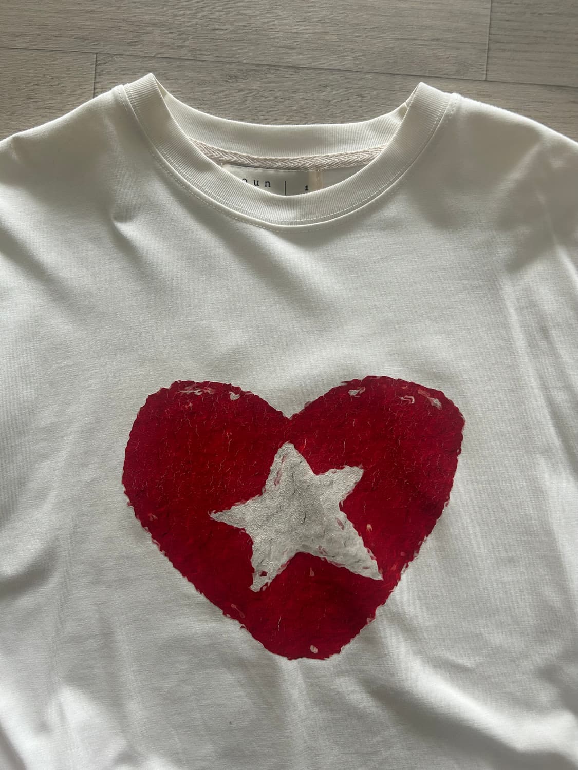 노운 heart t shirts (white) 상품이미지2