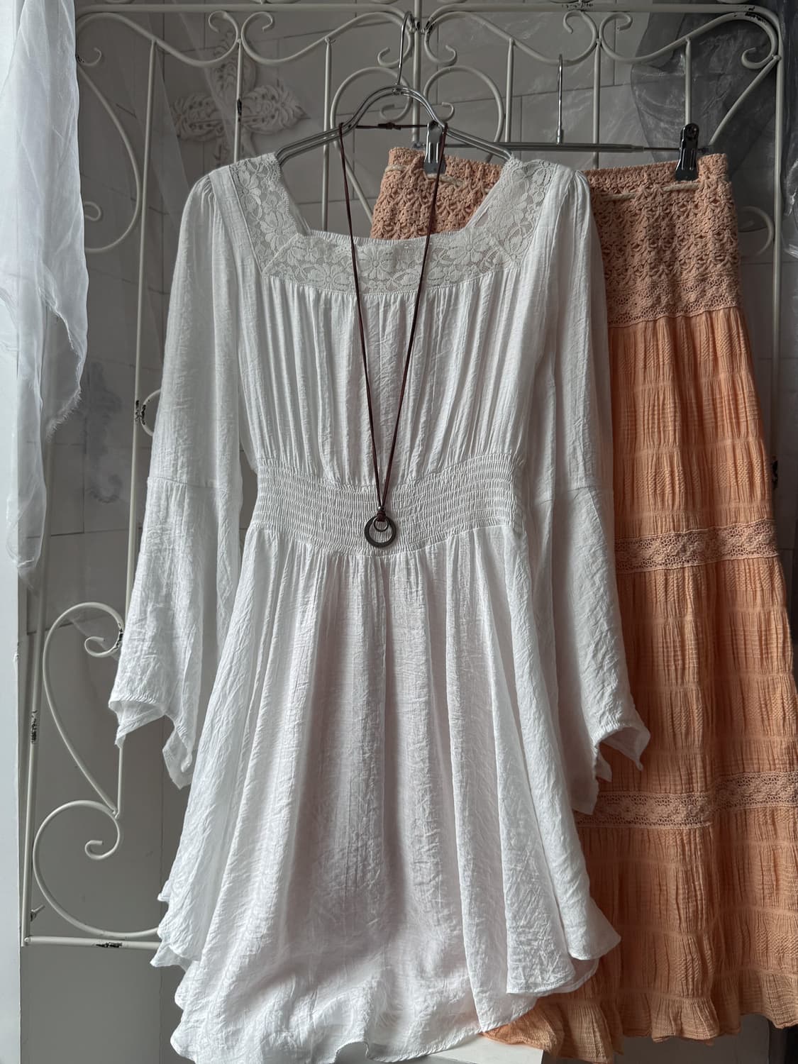 Linen Square Neck Unbalanced Blouse 0376 상품이미지2