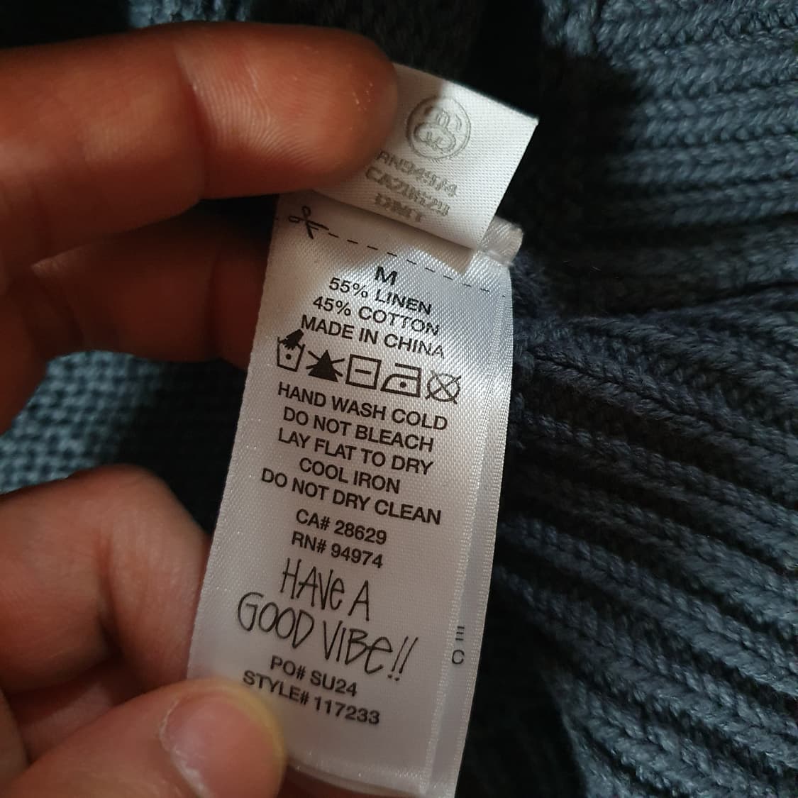 스투시 서프맨 아이콘 크루넥 니트 M 더스티블루 상품이미지7