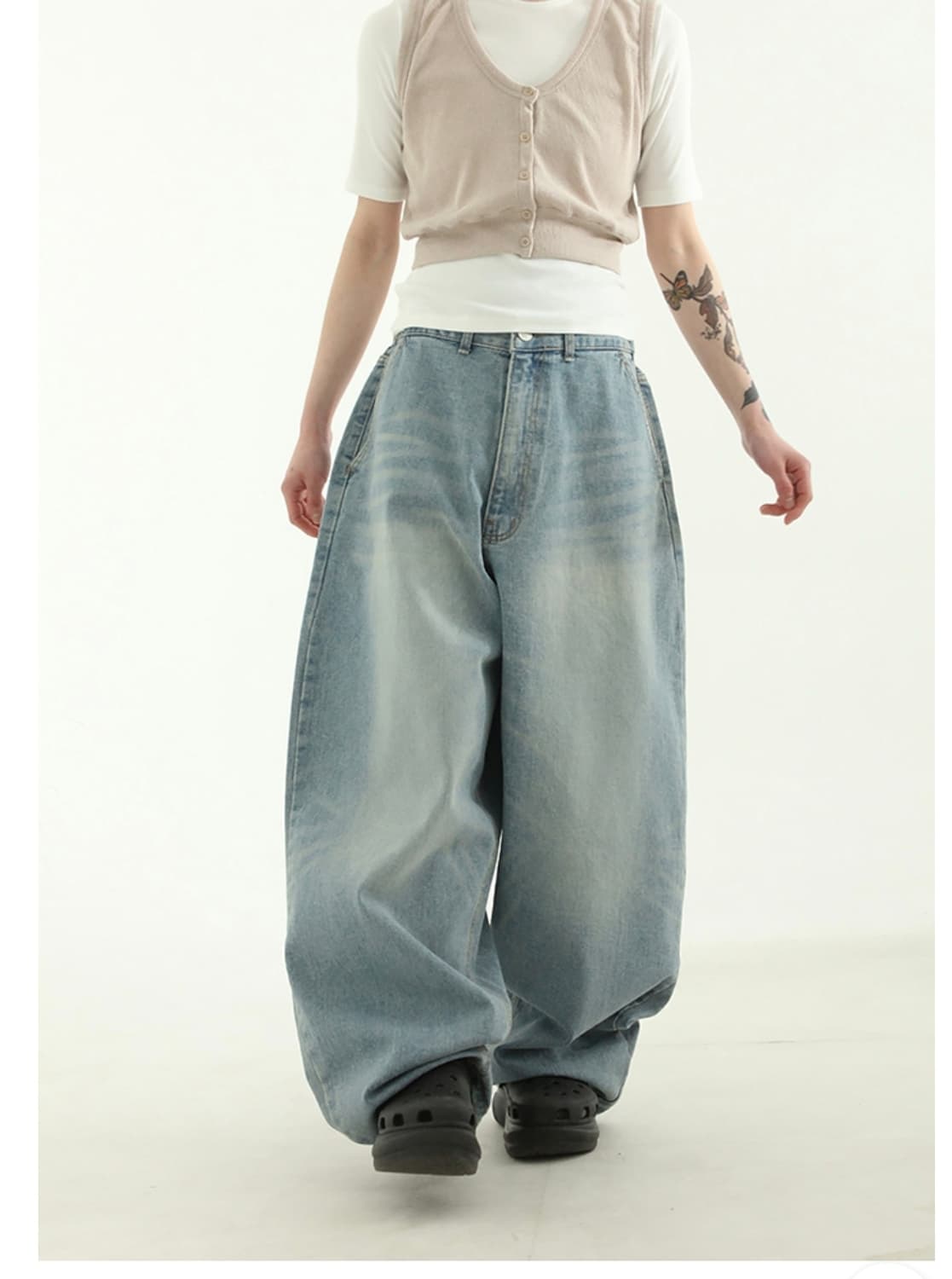 oversize washed denim balloon pants 상품이미지1