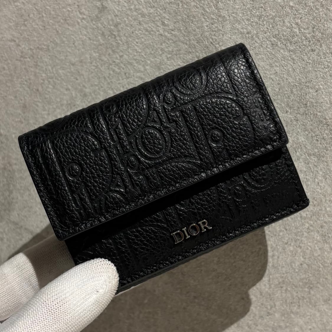 S OS사이즈 디올 그래비티 3단 플랩 반지갑 블랙 상품이미지1