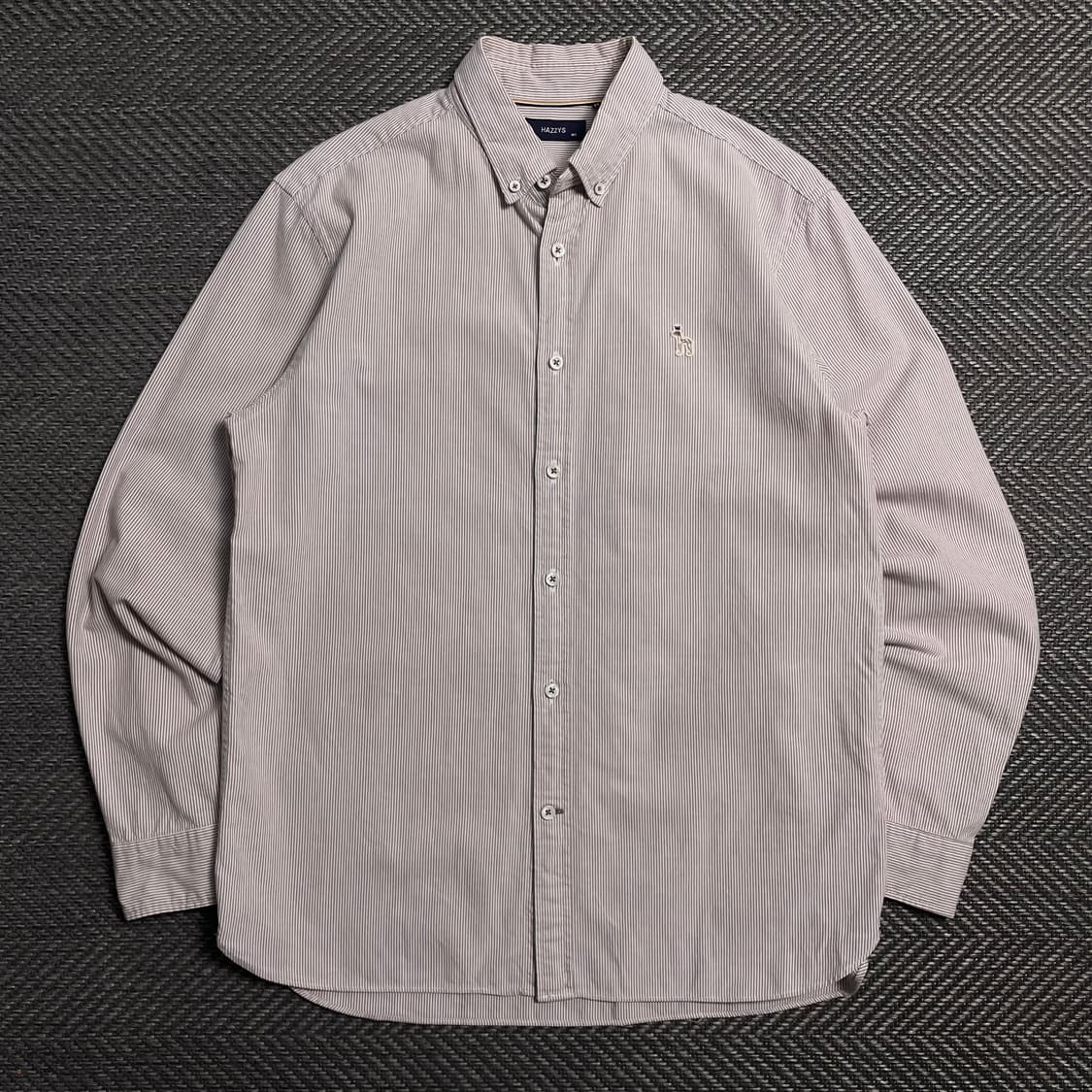 헤지스 자수로고 스트라이프 혼방 셔츠o 5332 상품이미지1