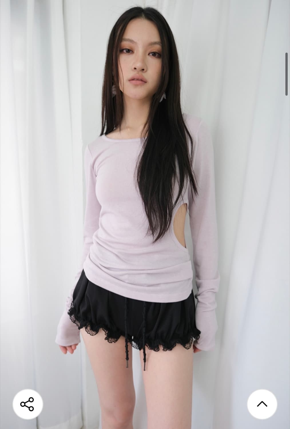 루즈슬립오버 컷아웃 롱슬리브 티 상품이미지3