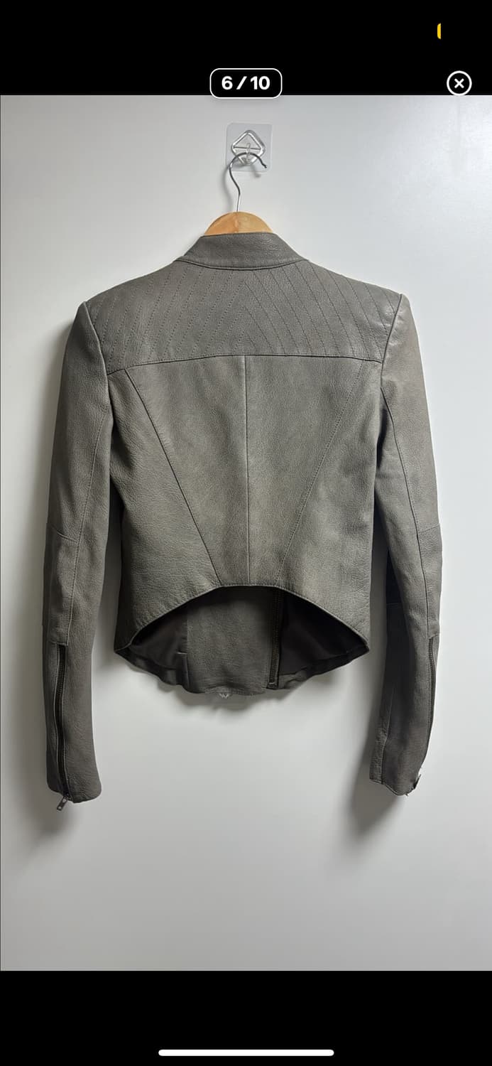 헬무트랭 그레이 램스킨 라이더 자켓 상품이미지6