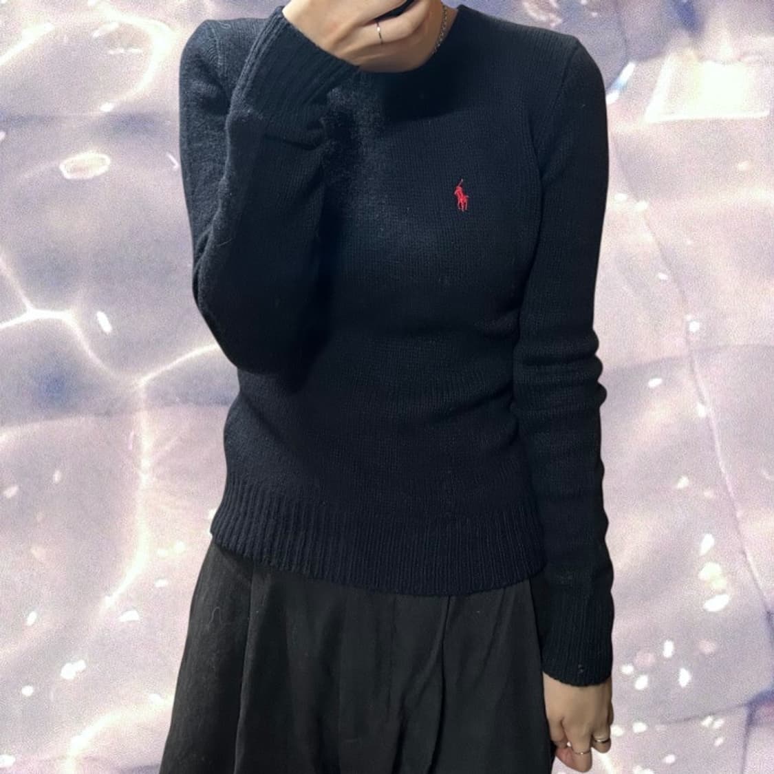 폴로 랄프로렌 메리노울 앙고라 니트 블랙 S  상품이미지1
