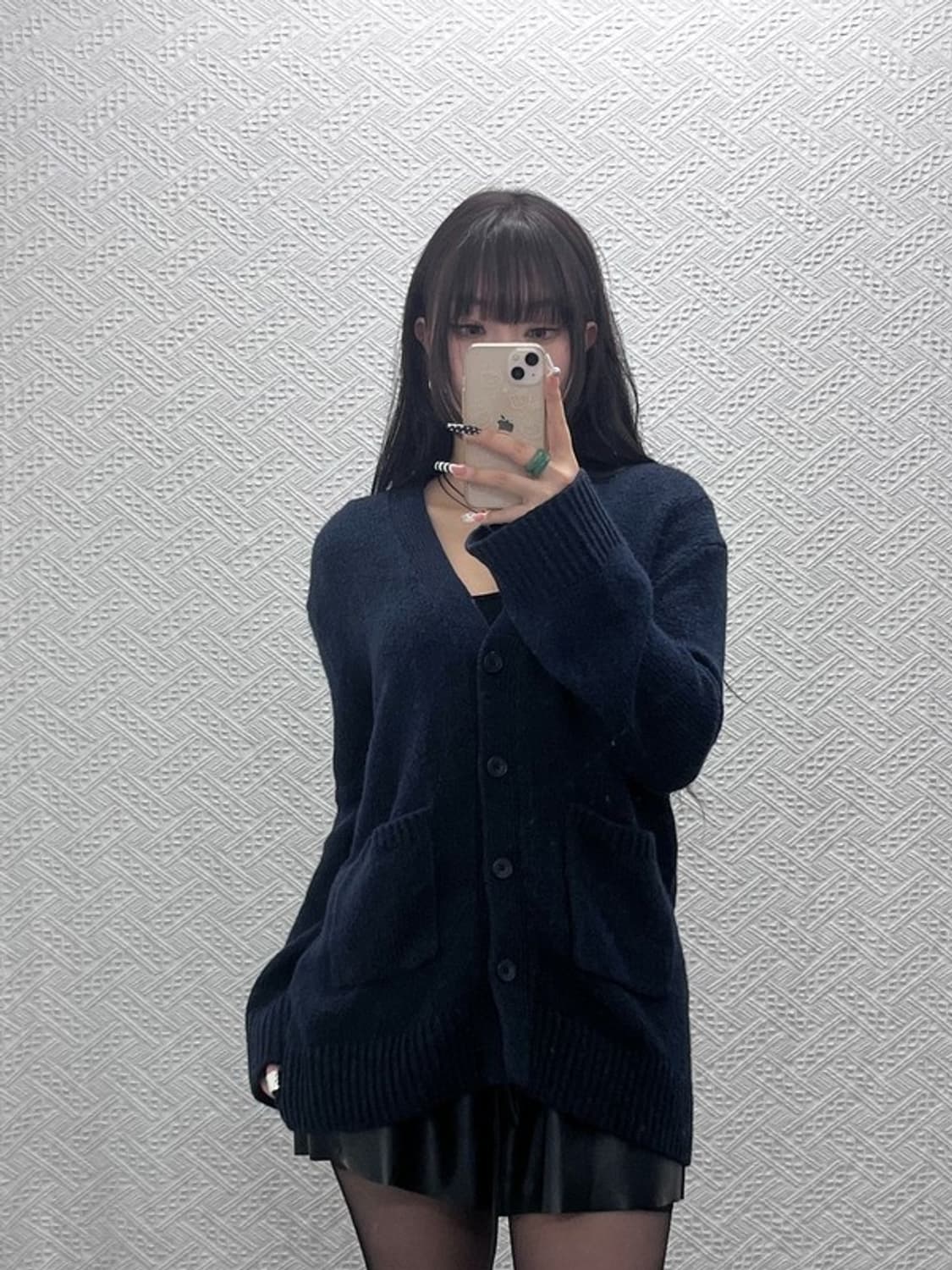 유니클로 빈티지 캐주얼 울혼방 니트 뜨개 가디건 M C10425 상품이미지1