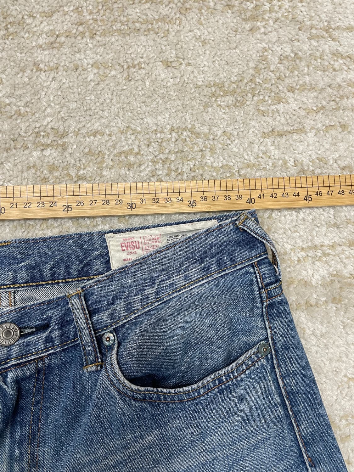 [34x33] Evisu 레인보우 다이콕 데님 진 팬츠 상품이미지4