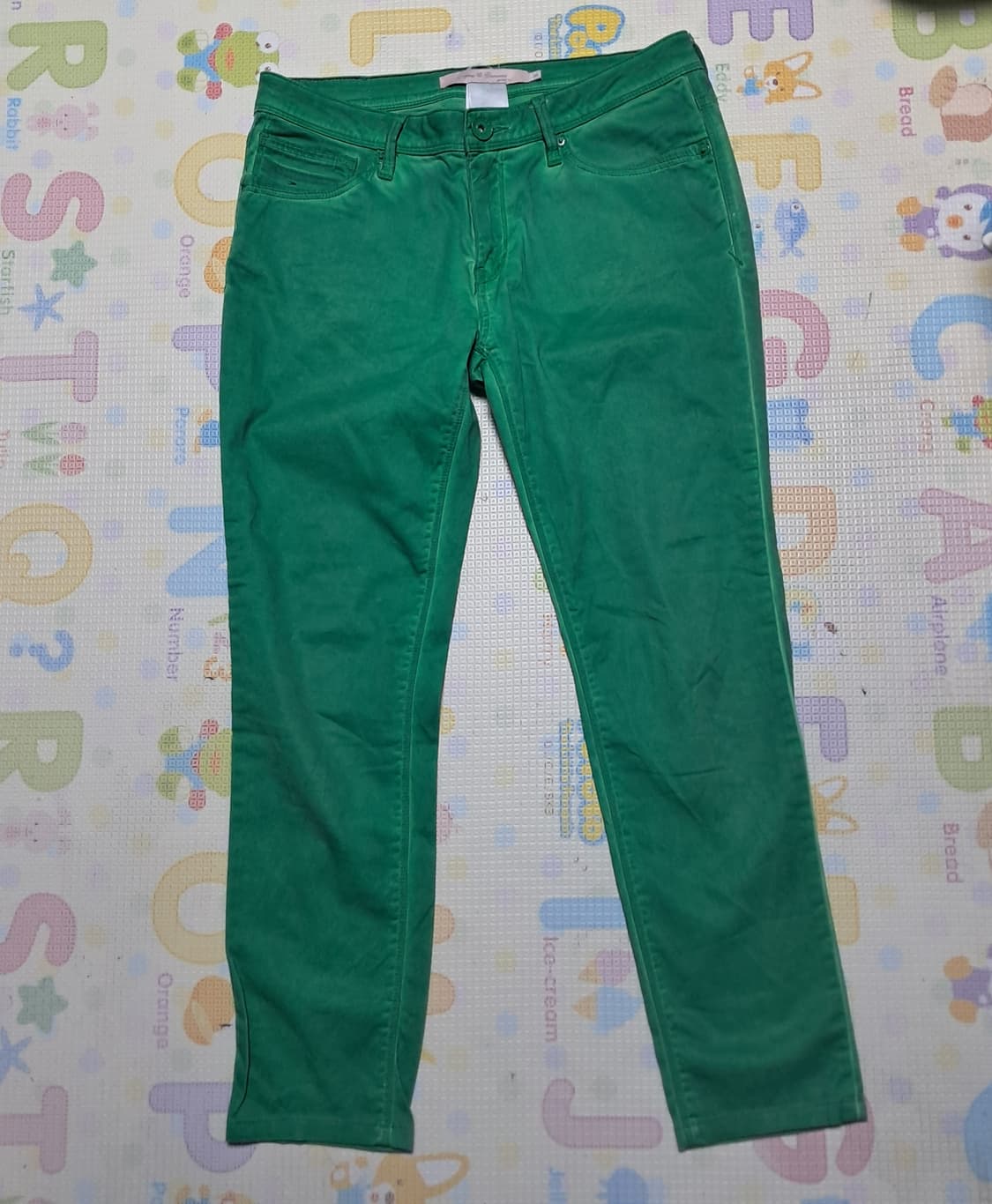 제시 Jessi 그린 슬림 스트레이트 코튼바지 29~30사이즈 상품이미지1
