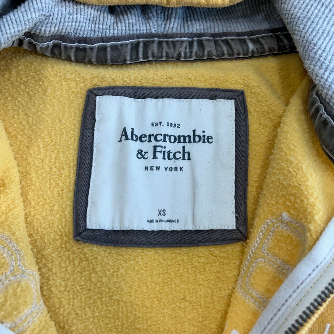 Abercrombie 아베크롬비 1892 옐로우 후드집업 상품이미지5