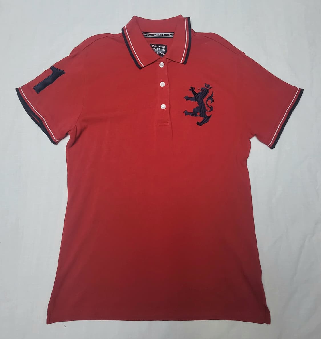 애드미럴 ADMIRAL 여성용 로고 포인트 카라 반팔 티셔츠 상품이미지1