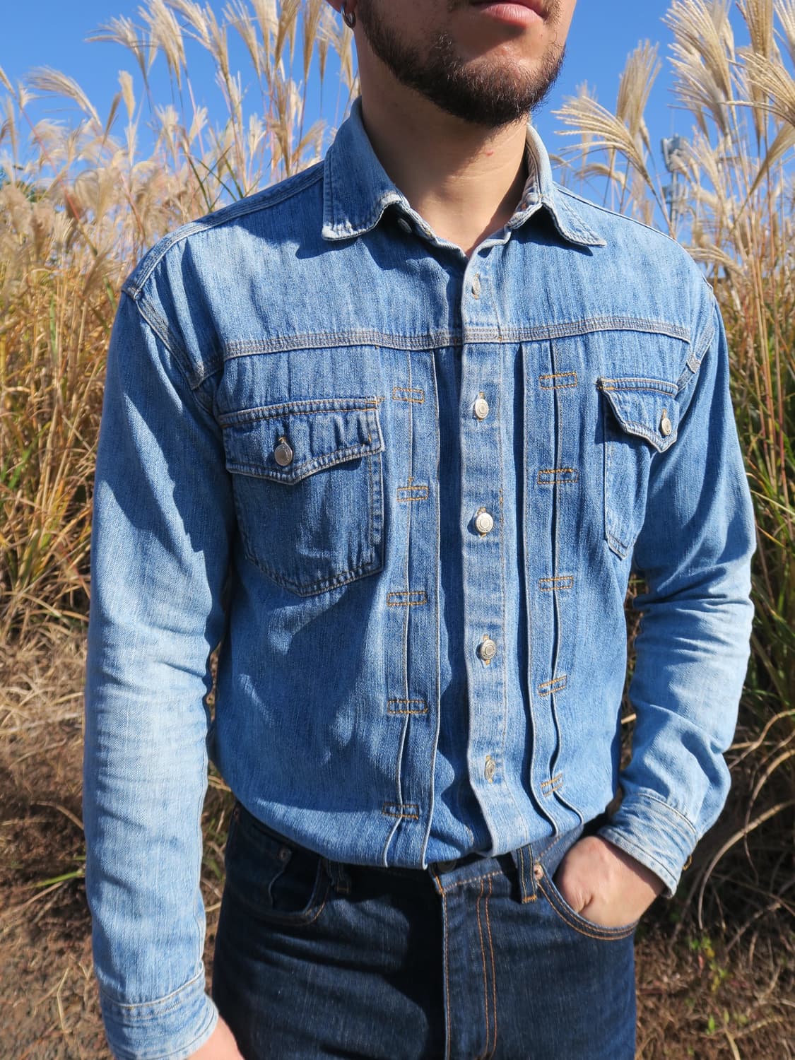 Organic Denim 데님 청셔츠 (Msize) 상품이미지1